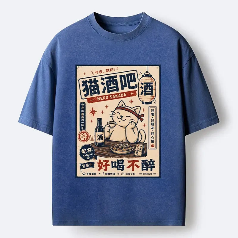 Japanese Cat T-Shirt for Daily Wear