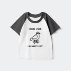 Kyoto-Lion Funny Meme Bird Just Needs A Break Kids Raglan T-shirt