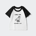 Kyoto-Lion Funny Meme Bird Just Needs A Break Kids Raglan T-shirt