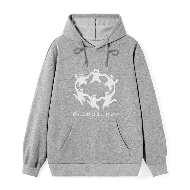 Kyoto-Lion Leisure Cats Japanese Classic Hoodie
