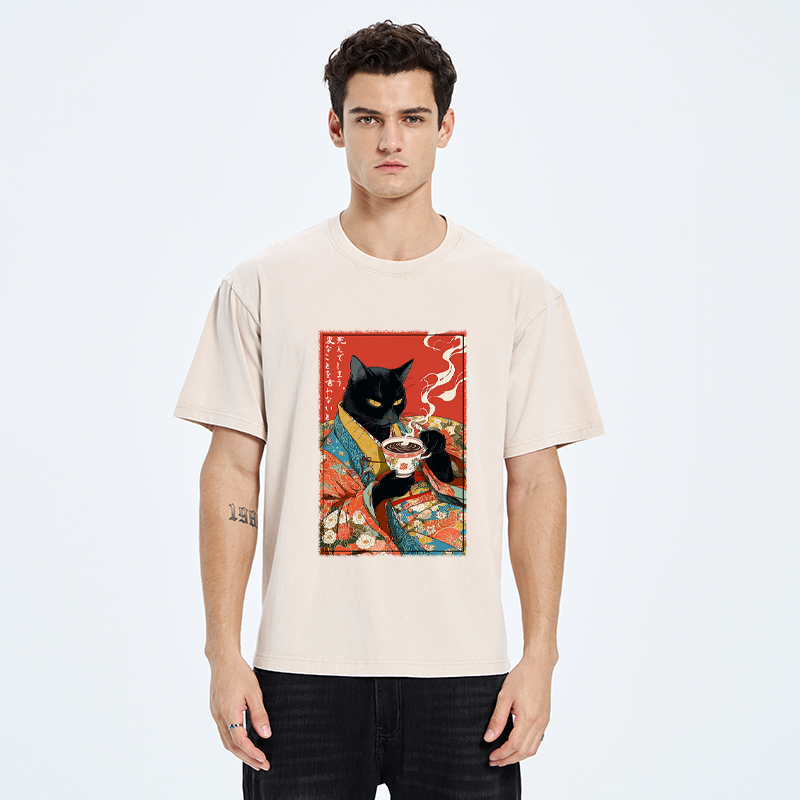 Kyoto-Lion Say Weird Or Die Washed T-Shirt