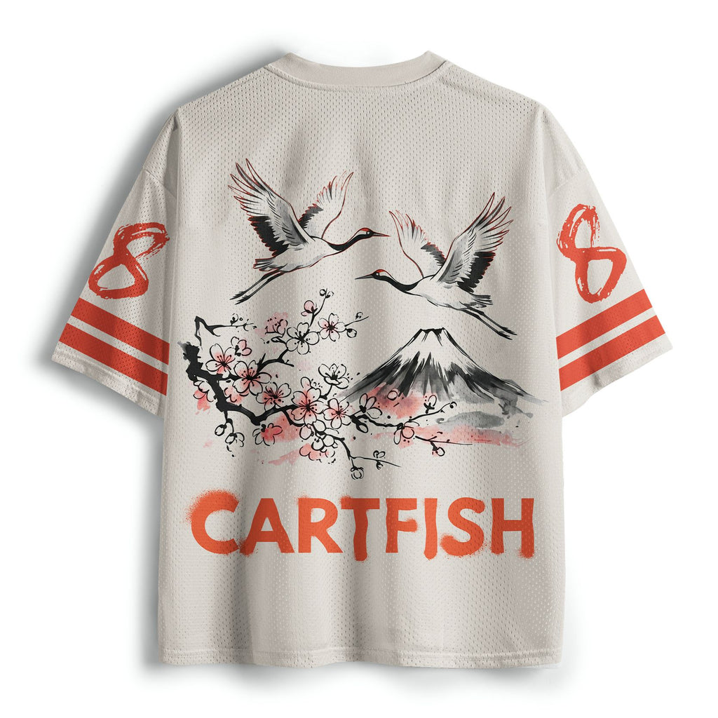 Unisex Kyoto lion mesh jersey casual summer top