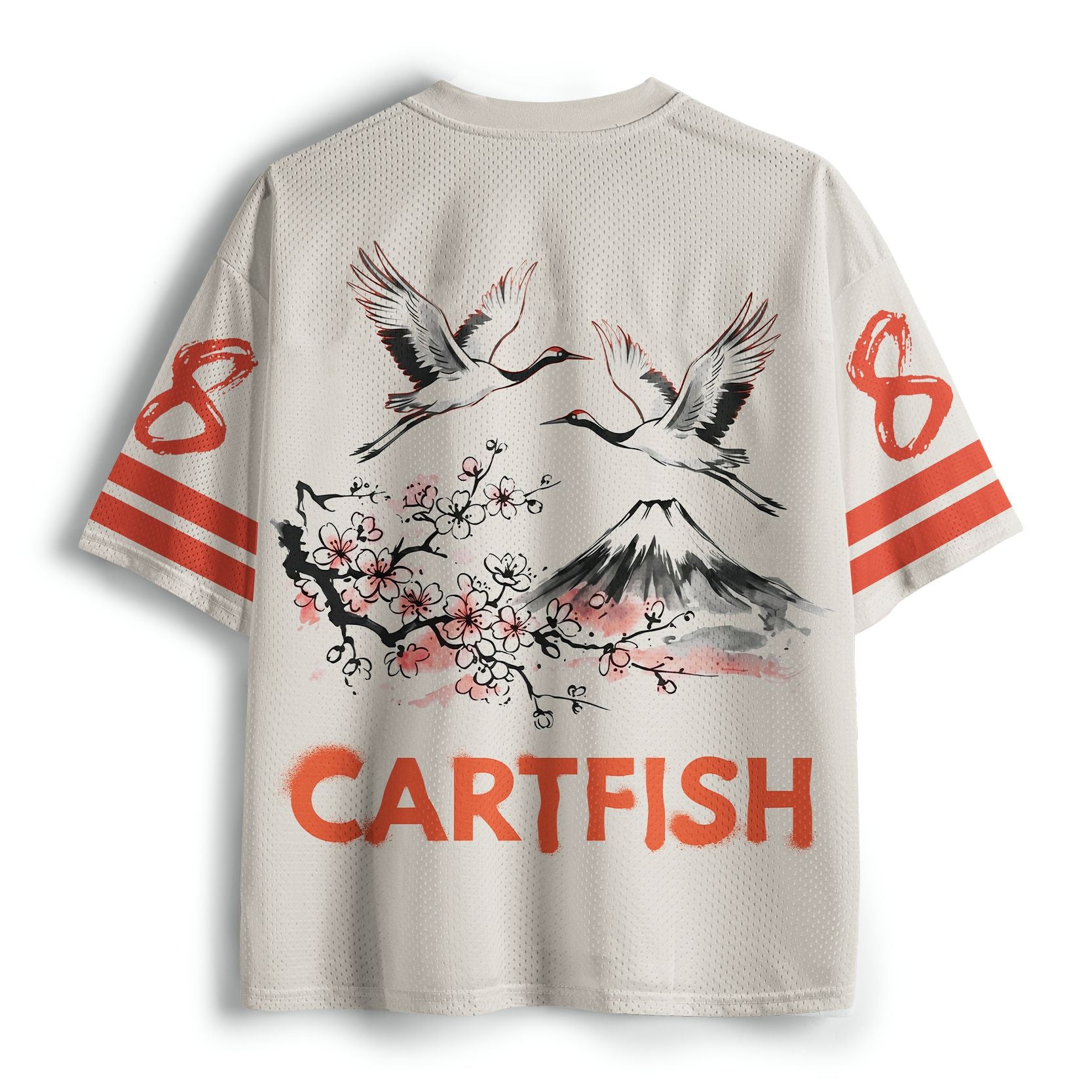 Unisex Kyoto lion mesh jersey casual summer top