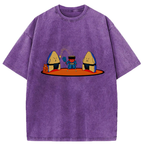 Kyoto-Lion Japanese Sumo Sushi Washed T-Shirt