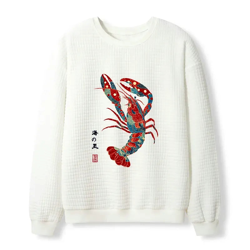 Kyoto-Lion King Of The Sea Waffle Sweatshirt