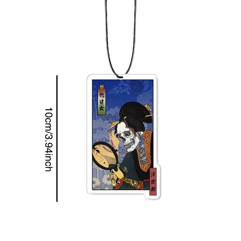 Ukiyoe Skeleton Girl Car Freshener On Sale