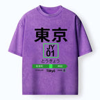 Japanese Vintage Washed T-Shirt for Summer