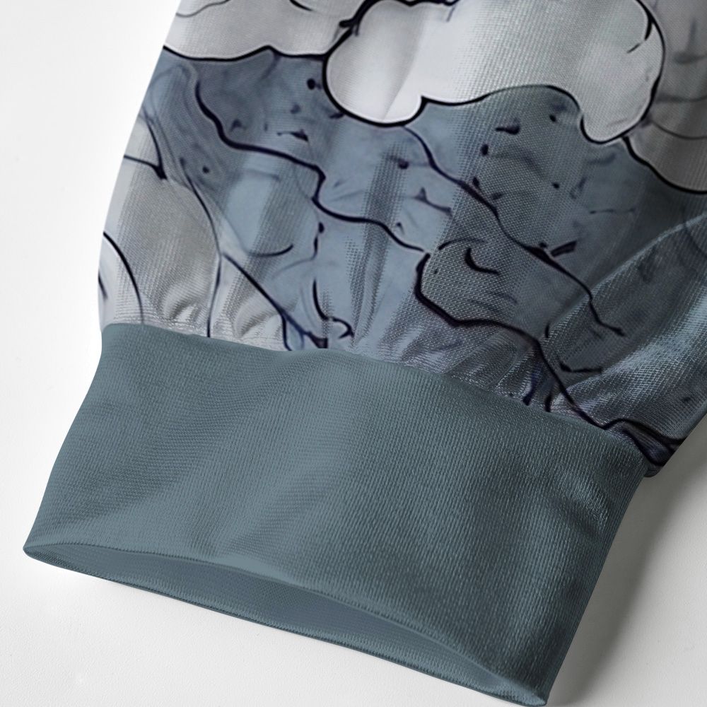 Kyoto-Lion Shadow Samurai Cat Paneled Long Sleeve Jersey