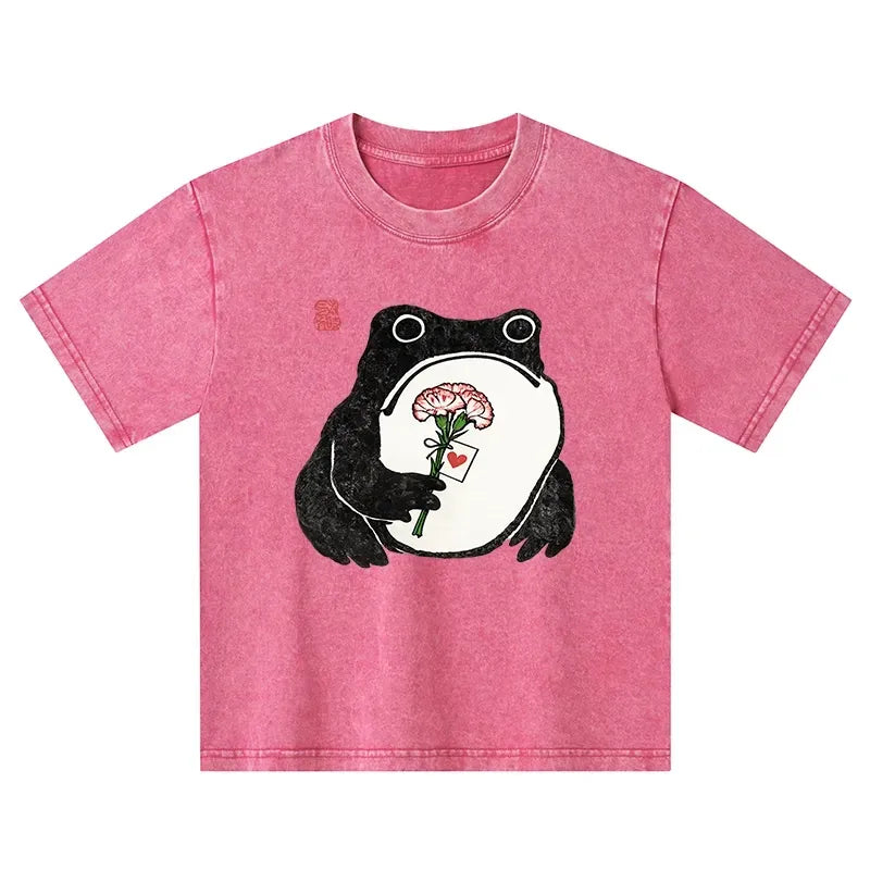 Kids Japanese Frog T-Shirt for Summer