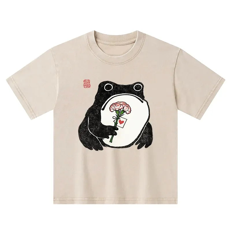 Kids Japanese Frog T-Shirt for Summer