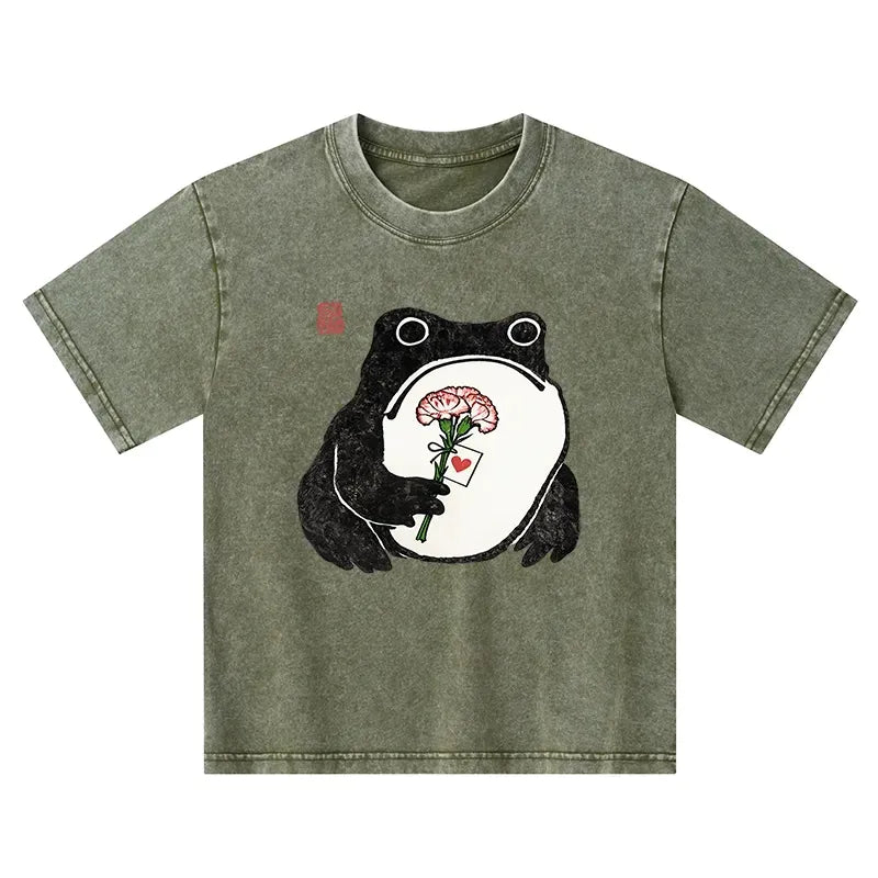 Kids Japanese Frog T-Shirt for Summer