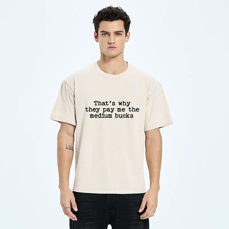 Kyoto-Lion Relatable Work Salary Funny Quote Washed T-Shirt
