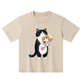 Japanese style kids cat t-shirt