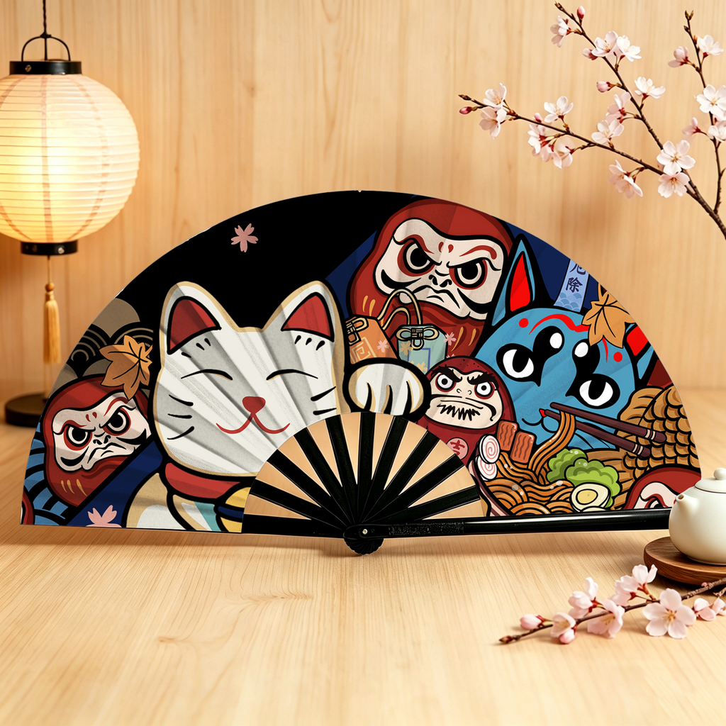 Traditional Japanese fan for home decor