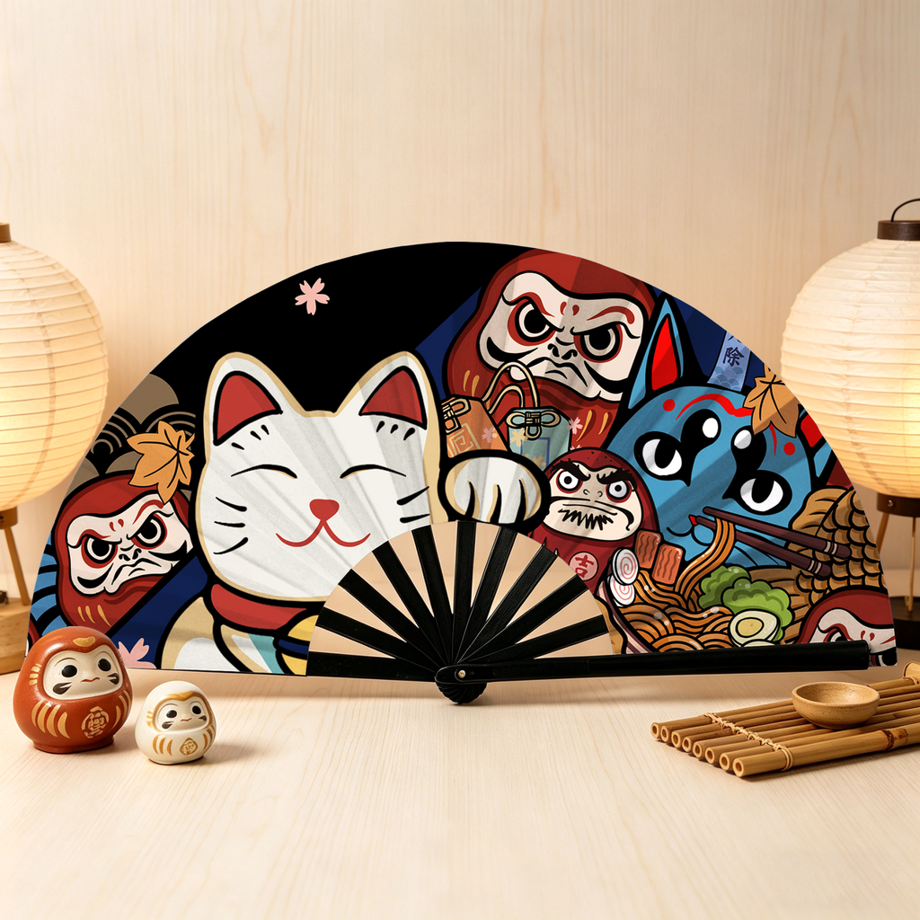 Japanese hand fan for summer festival