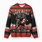 Kyoto-Lion Funny Free Hugs Fuzzy Christmas Ugly Sweatshirt