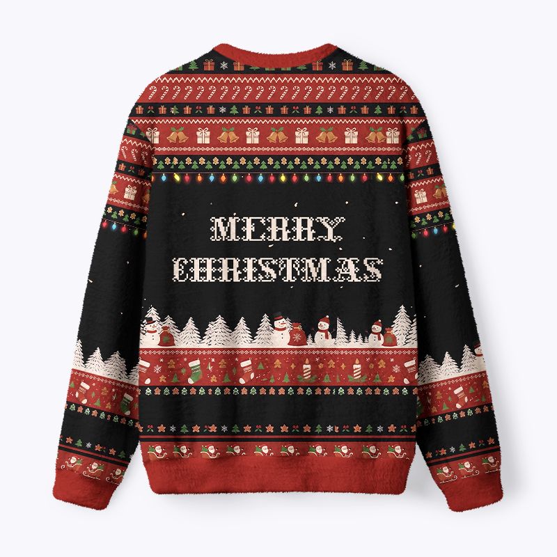 Kyoto-Lion Funny Free Hugs Fuzzy Christmas Ugly Sweatshirt