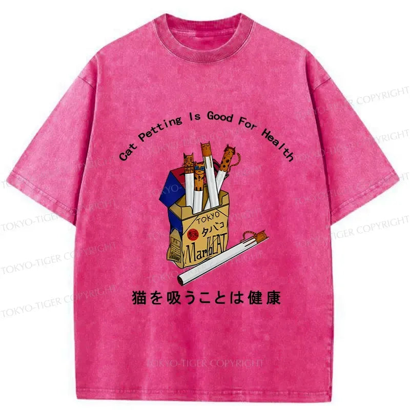 Japanese Kyoto lion cat t-shirt for health