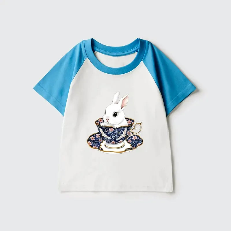 kids tea set raglan shirt for spring