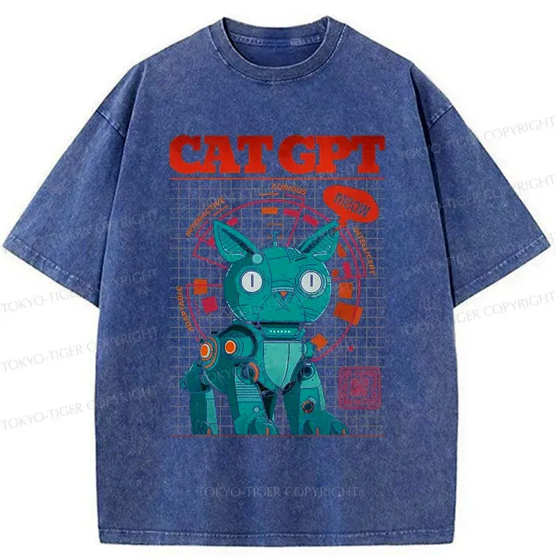 Vintage Cat Tee for Summer