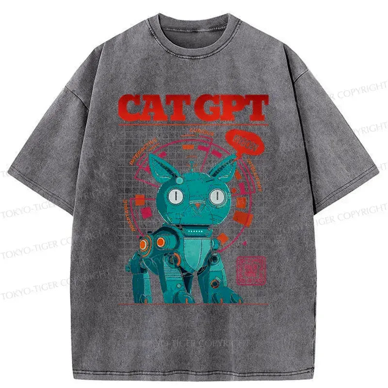 Vintage Cat Tee for Summer