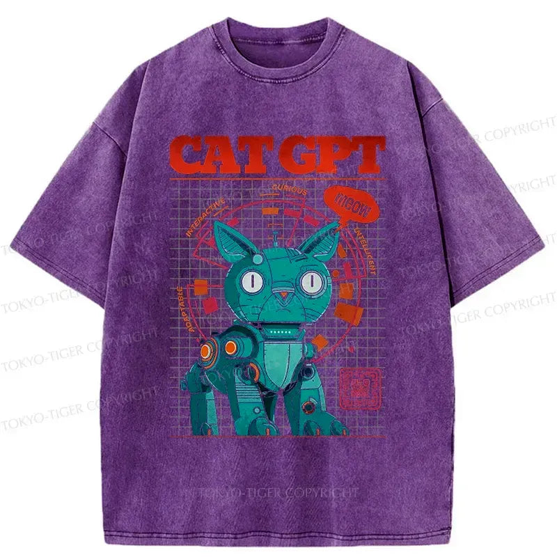 Vintage Cat Tee for Summer