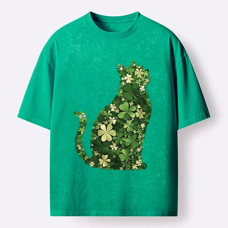 Japanese vintage clover cat t-shirt