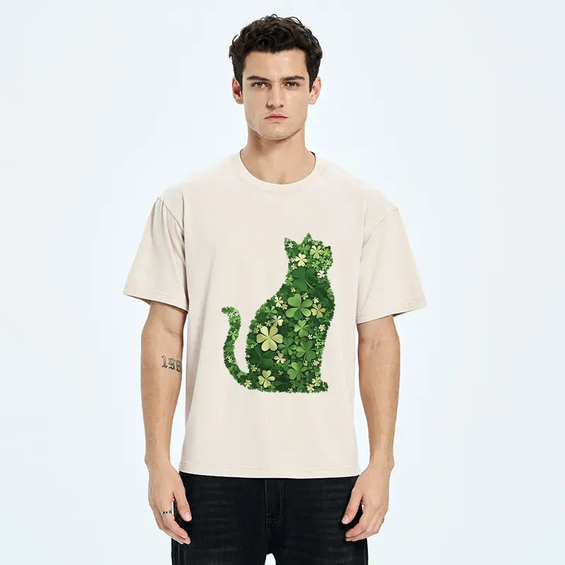 Japanese vintage clover cat t-shirt