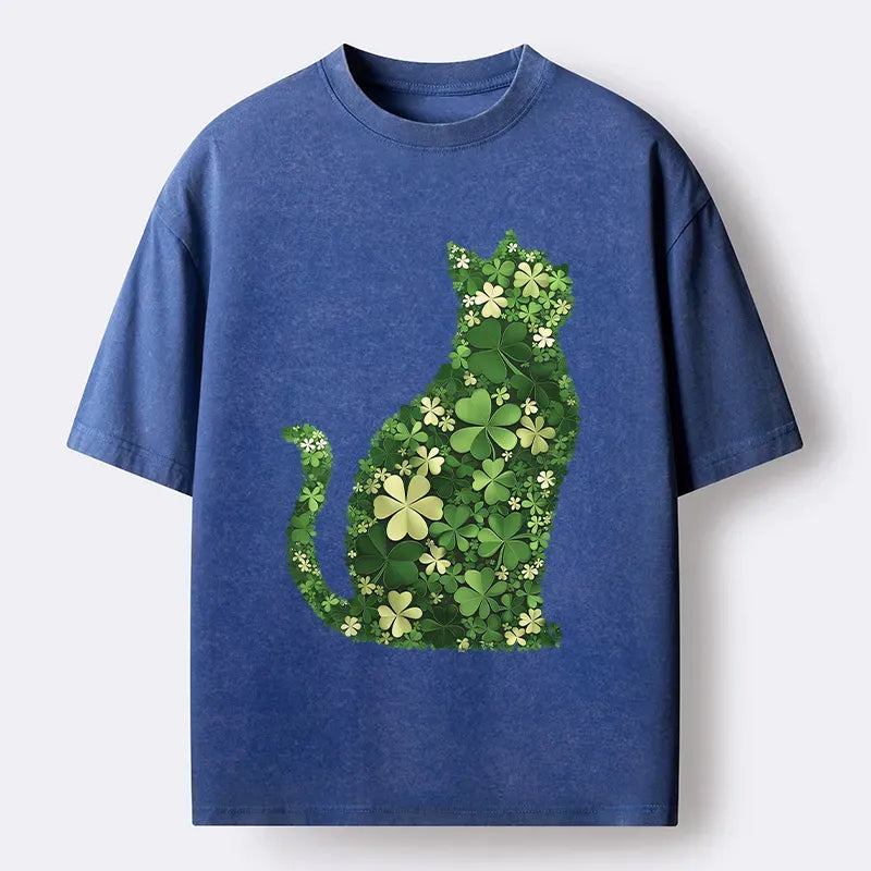 Japanese vintage clover cat t-shirt