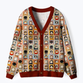 Kyoto-Lion Kitty Quilt Ugly Cardigan Sweater