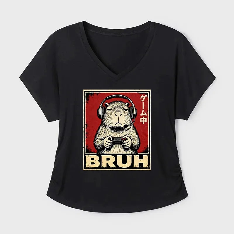 kyoto lion capybara shirt for women