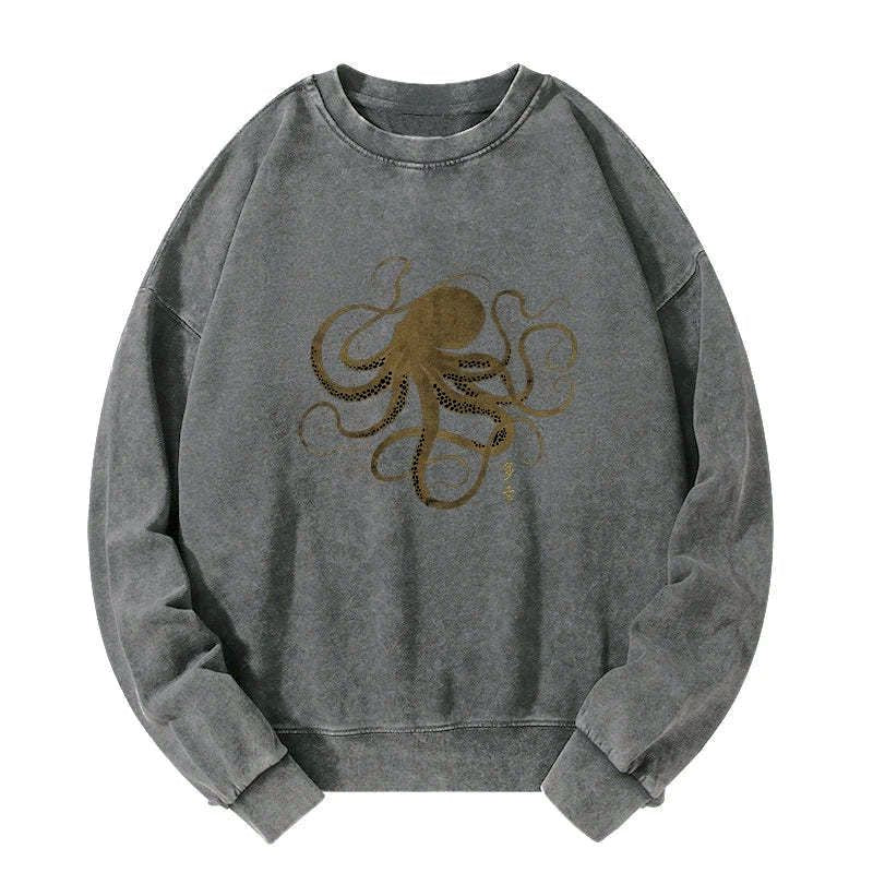 Japanese Octopus Tattoo Sweatshirt for Men
