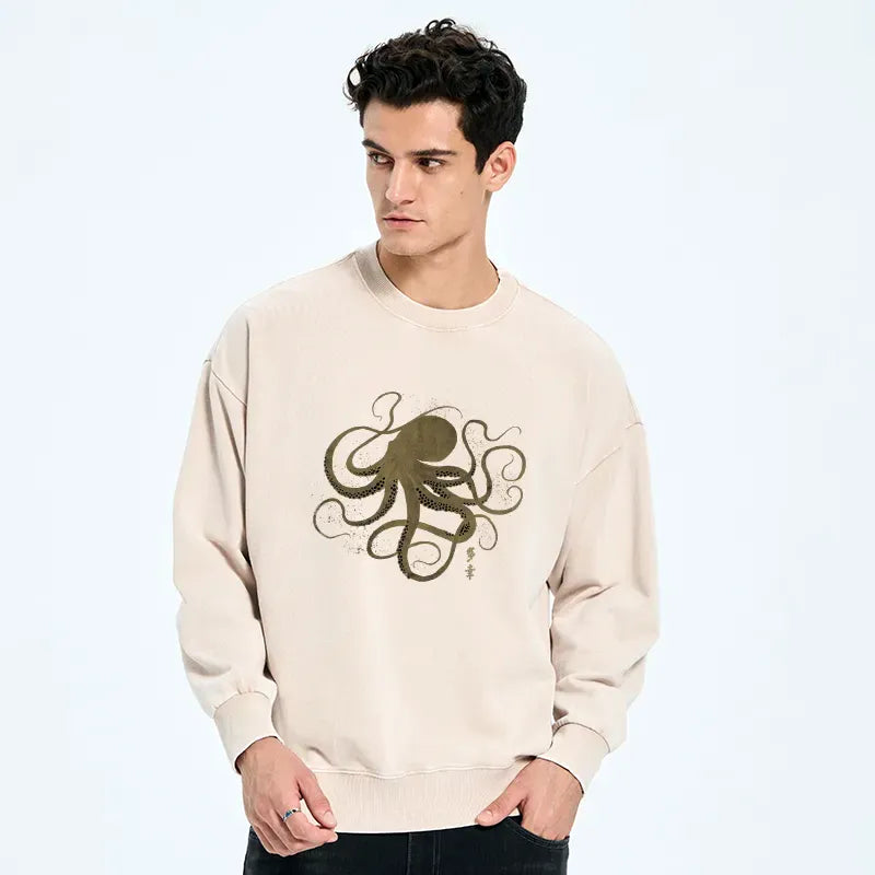 Japanese Octopus Tattoo Sweatshirt for Men