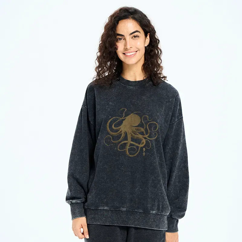 Japanese Octopus Tattoo Sweatshirt for Men