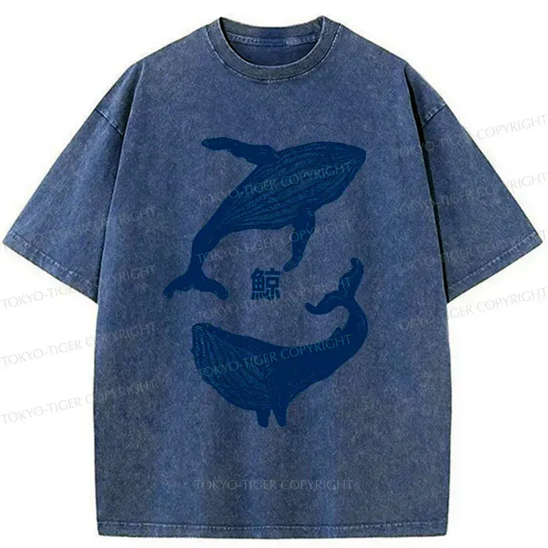 japanese whale t-shirt for daily wear