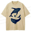 japanese whale t-shirt for daily wear