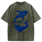 kyoto lion vintage whale tee