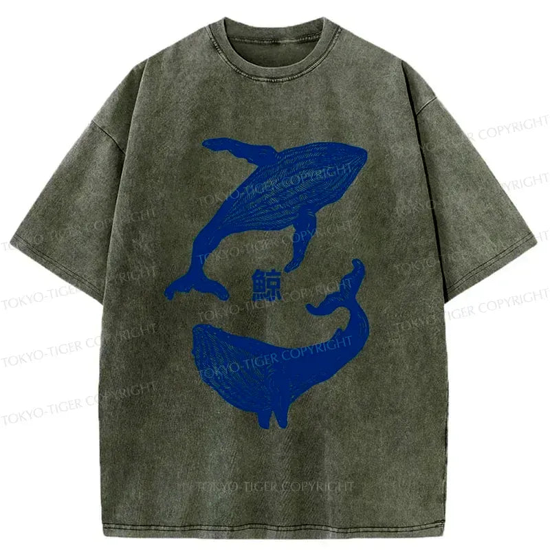 kyoto lion vintage whale tee