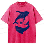 japanese whale washed t-shirt