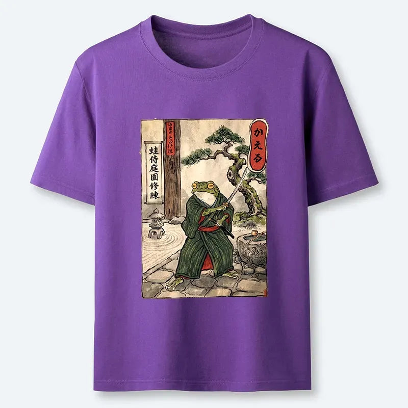 Samurai Frog Training T-Shirt Free Shipping