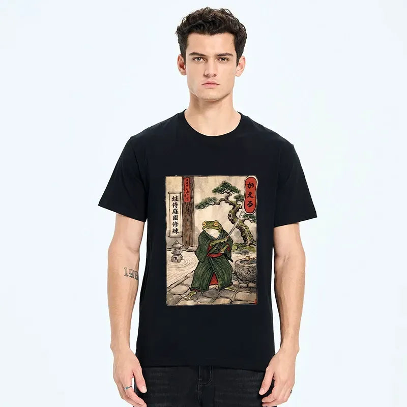 Samurai Frog Training T-Shirt Free Shipping
