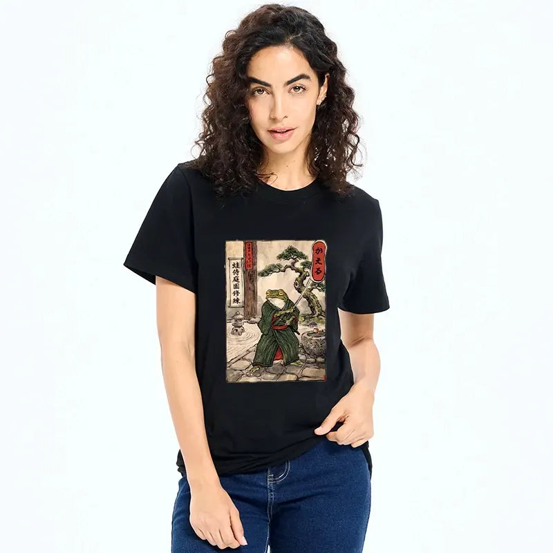 Kyoto-Lion Samurai Frog Training Classic T-Shirt