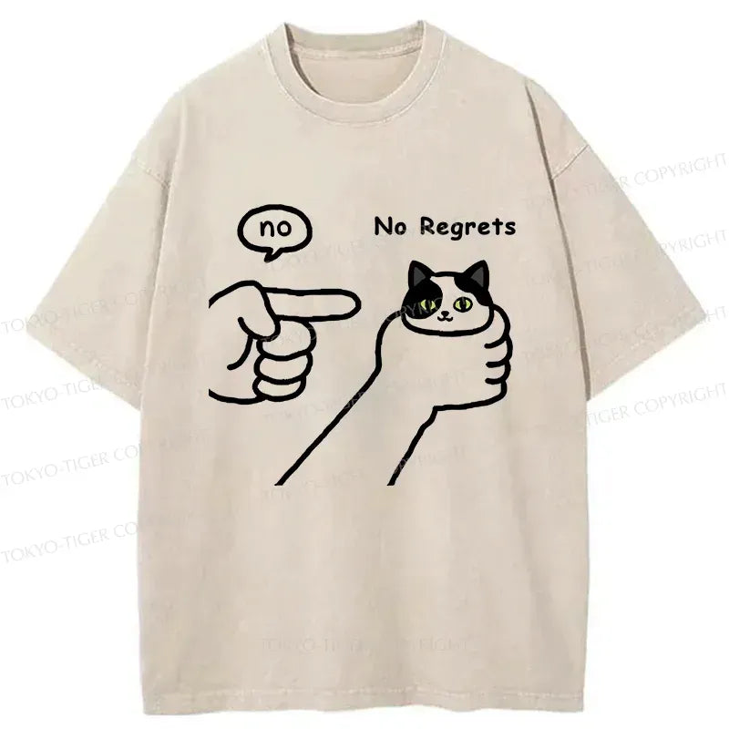 Kyoto-Lion Criticized Cat Washed T-Shirt