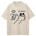 Kyoto-Lion Criticized Cat Washed T-Shirt