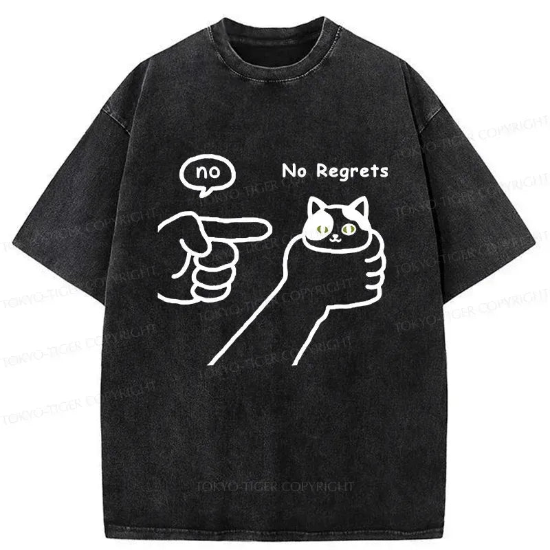 Kyoto-Lion Criticized Cat Washed T-Shirt