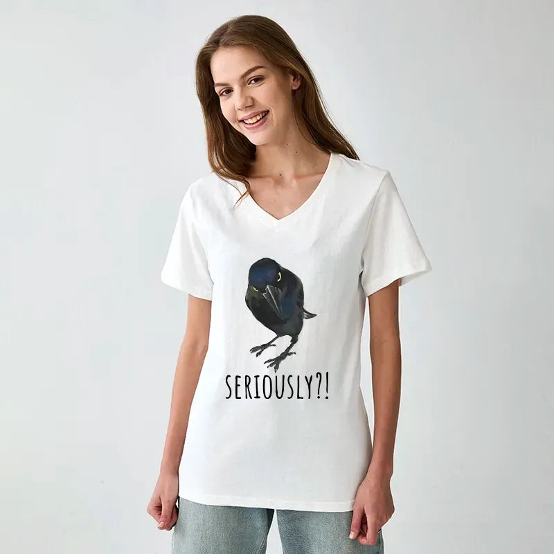 Kyoto-Lion Raven's Question V-Neck Classic T-Shirt