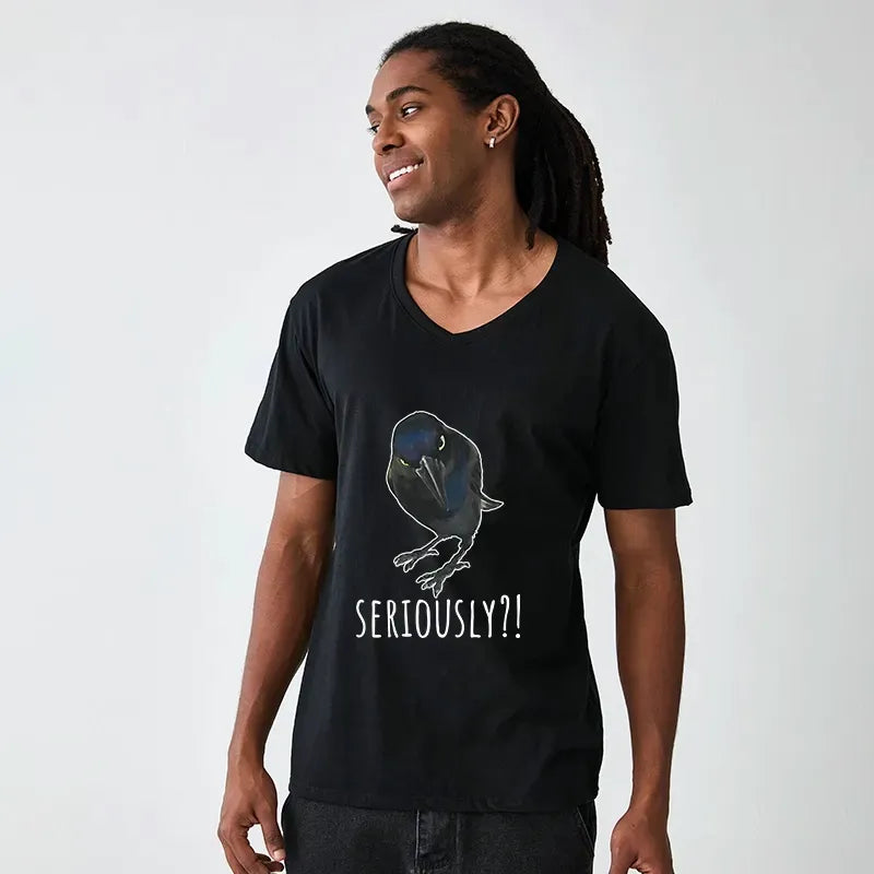 Japanese Raven V-Neck for Daily Wear