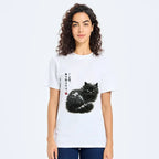 black cat t-shirt on sale