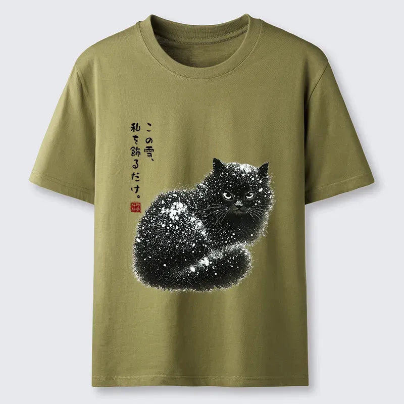 black cat t-shirt on sale