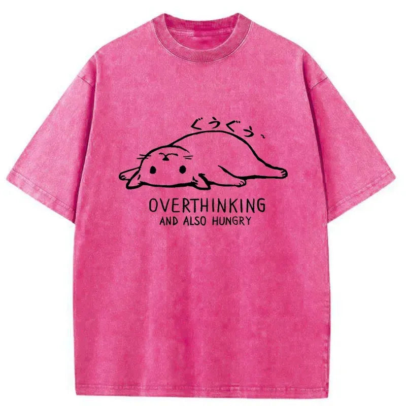 japanese vintage cat t-shirt for summer